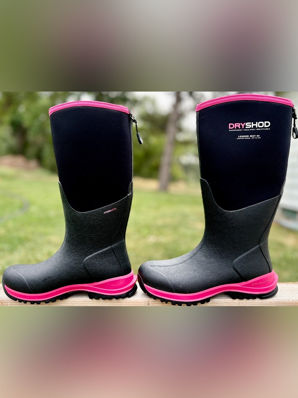 Dryshod Legend MXT HI Women’s Waterproof Insulated Boots Black Pink Size 7/7.5